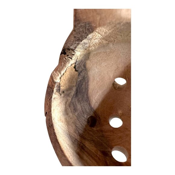 Handcrafted Polder Wooden Ladle & Scoop Set Slotted Hand Carved Kitchen Utensils - Picture 9 of 10